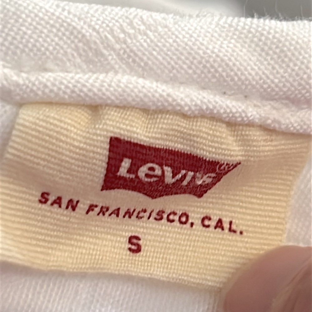 Levi’s Cait Puff Sleeve Women’s White Top Size S - Picture 4 of 9